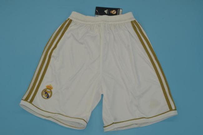 Retro Shorts 2011-2012 Real Madrid Home Soccer Shorts White Vintage Football Shorts