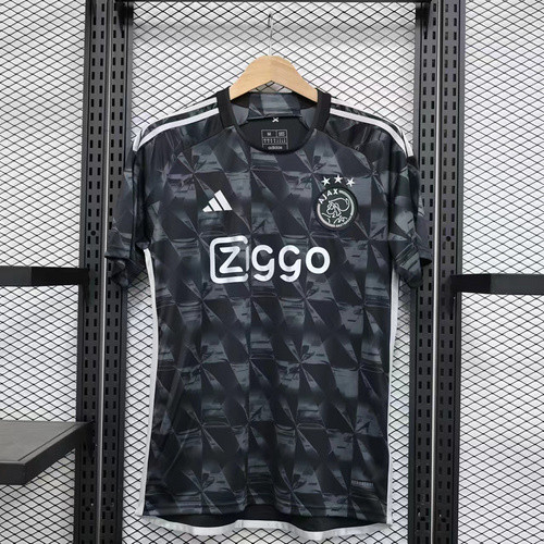 Fan Version 2023-2024 Ajax Third Away Black Soccer Jersey Football Shirt