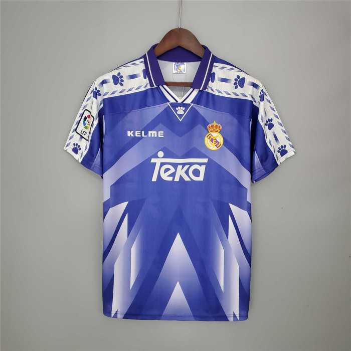 with LFP Patch Retro Jersey 1996-1997 Real Madrid SEEDORF 10 Away Purple Soccer Jersey