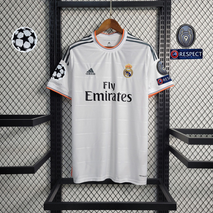 with UCL Patch Retro Jersey 2013-2014 Real Madrid RONALDO 7 Home Soccer Jersey
