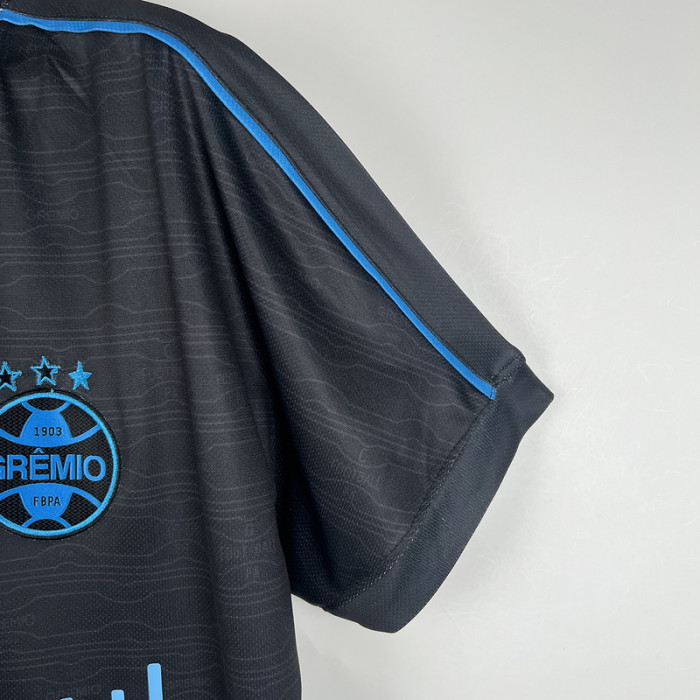 Fan Version 2023-2024 Gremio Third Away Black Soccer Jersey