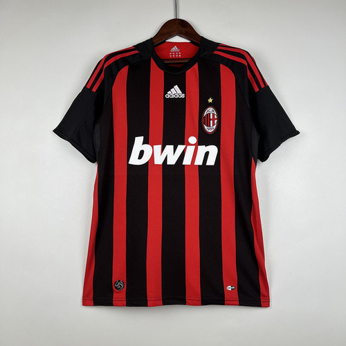 Retro Jersey 2008-2009 AC Milan Home Soccer Jersey Vintage Football Shirt