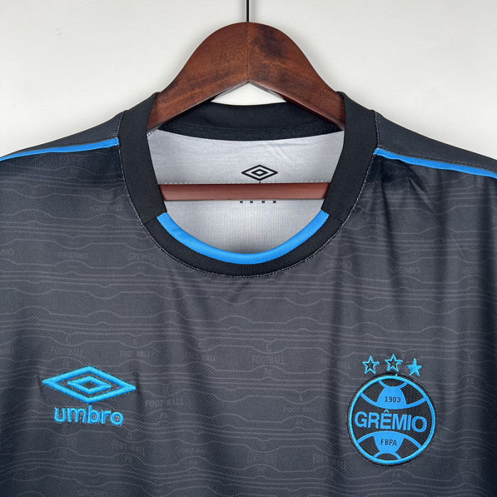 Fan Version 2023-2024 Gremio Third Away Black Soccer Jersey