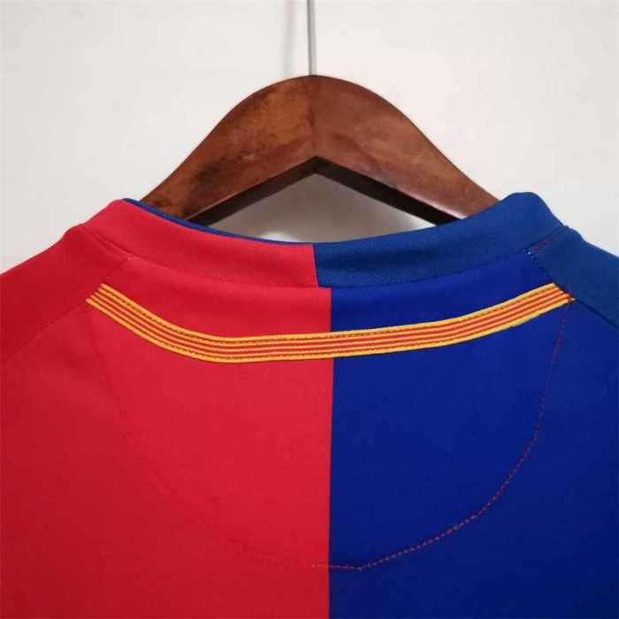 with LFP Patch Retro Jersey 2008-2009 Barcelona Home Soccer Jersey Vintage Football Shirt