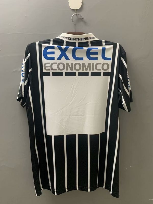 Retro Shirt 1997 Corinthians Away Black Vintage Soccer Jersey Football Shirt