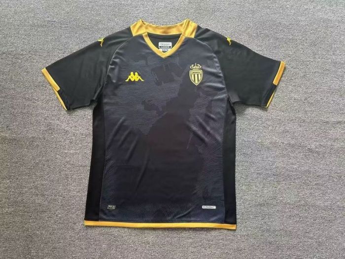 Fans Version 2023-2024 AS Monaco Away Black Soccer Jersey