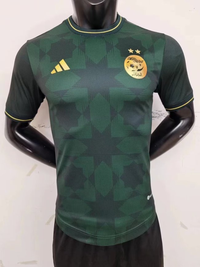 Player Version 2023 Algeria Olive Soccer Jersey