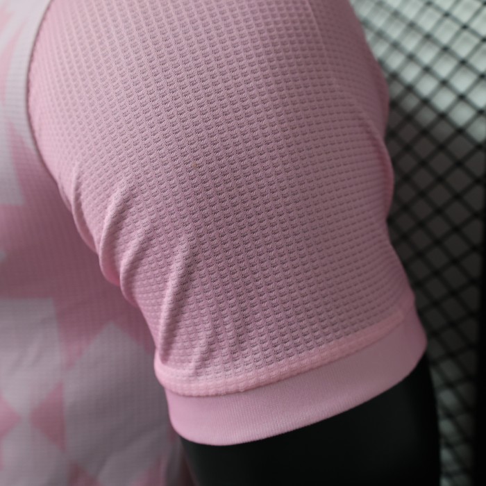 Player Version 2023 Algeria Pink/White Soccer Jersey Football Shirt