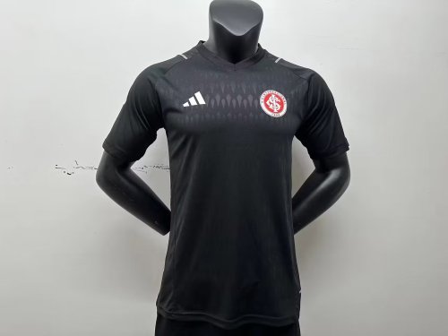 Fan Version 2023-2024 Sport Club Internacional Black Goalkeeper Soccer Jersey