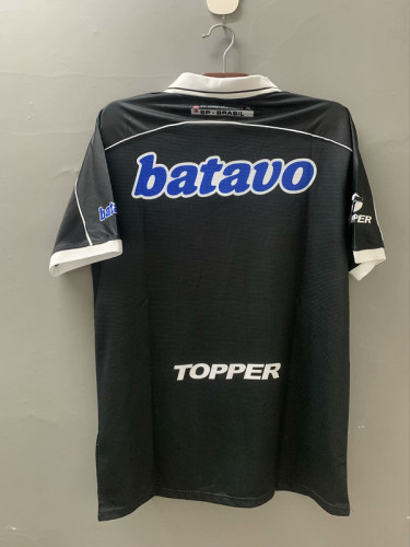 Retro Shirt 1999 Corinthians Away Black Vintage Soccer Jersey Football Shirt