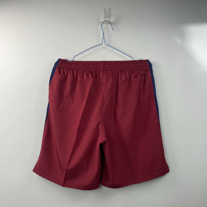 Retro Shorts 2015-2016 Barcelona Home Soccer Shorts Maroon Vintage Football Shorts