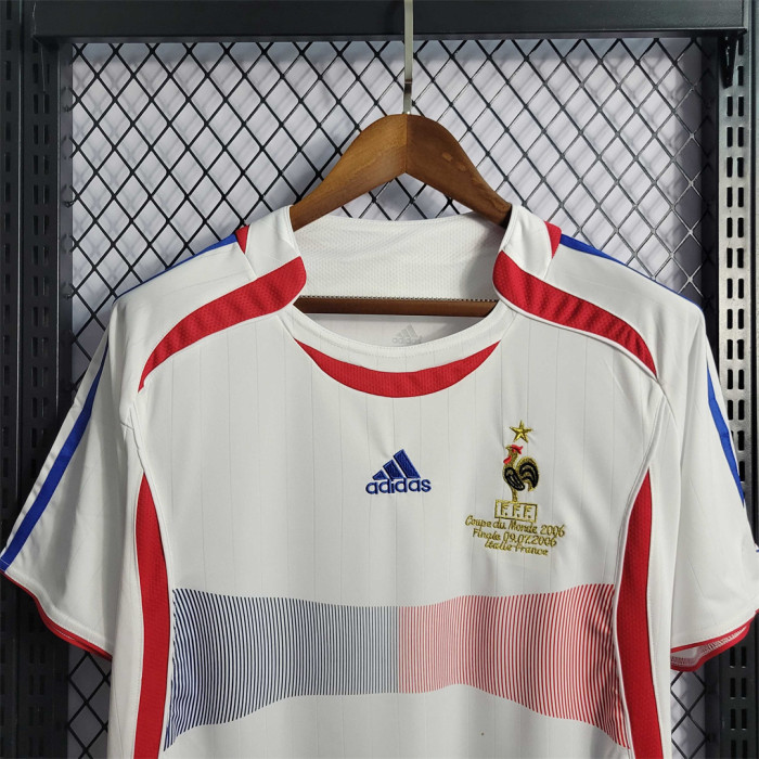 Retro Jersey 2006 France Away White Soccer Jersey Vintage Football Shirt