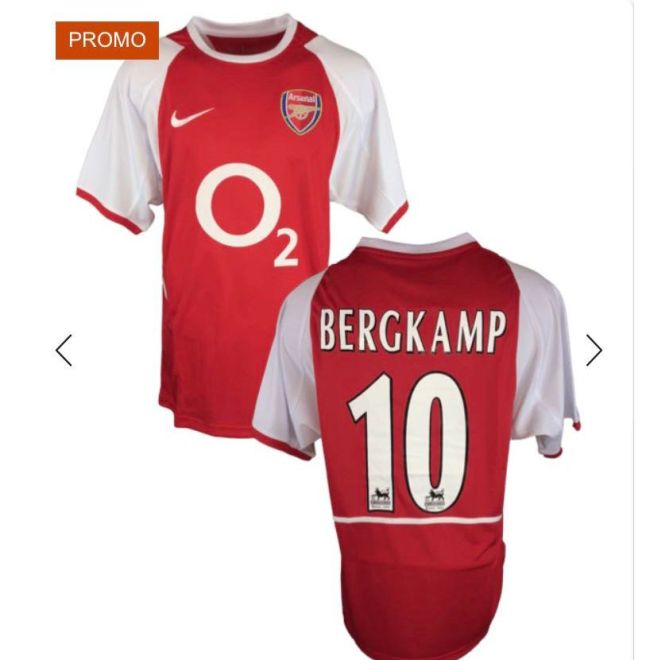 Retro Jersey 2002-2004 Arsenal BERGKAMP 10 Home Vintage Soccer Jersey
