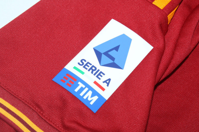 with Back Sponor Logo+Serie A Patch Fan Version 2023-2024 AS Roma DYBALA 21 Home Soccer Jersey