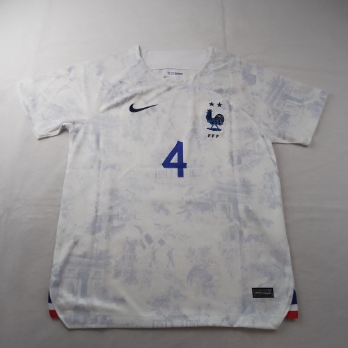 Retro Jersey 2022 France VARANE 4 Away White Soccer Jersey
