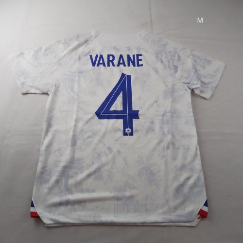 Retro Jersey 2022 France VARANE 4 Away White Soccer Jersey
