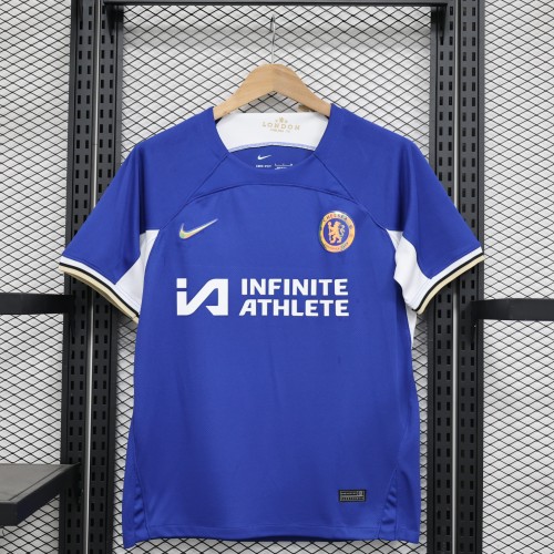 with Sponor Logo Chelsea Football Shirt Fan Version 2023-2024 Chelsea Home Soccer Jersey