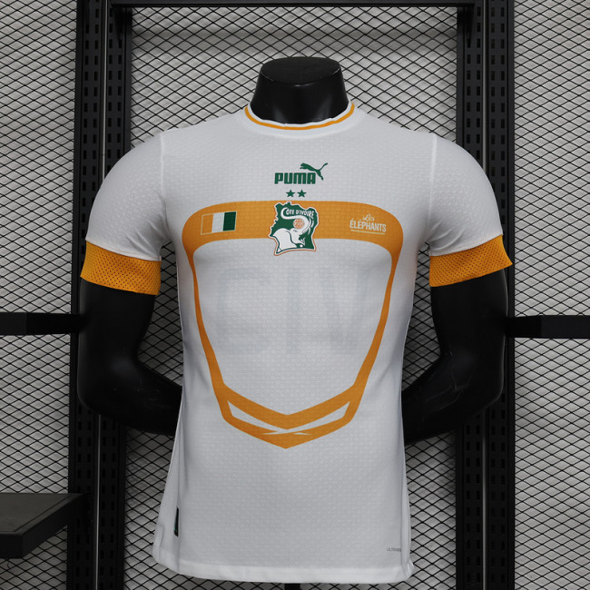 Player Version Ivory Coast Football Shirt 2022 Côte d'Ivoire White Soccer Jersey