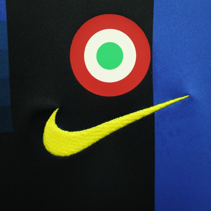 with Coppa Italia Patch Fan Version 2023-2024 Inter Milan Home Soccer Jersey Inter Football Shirt