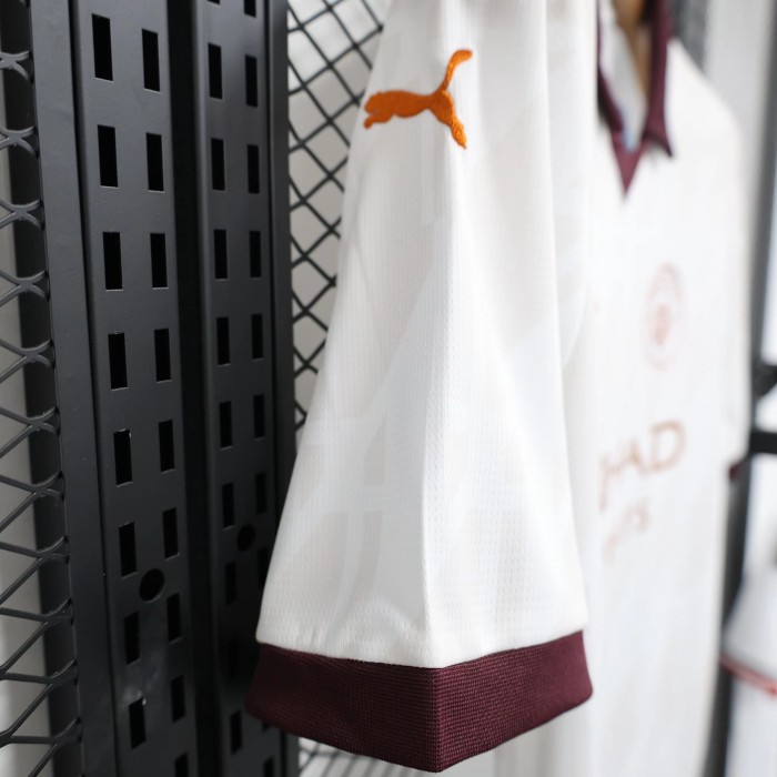 Fan Version 2023-2024 Manchester City Away White Football Shirt Man City Soccer Jersey