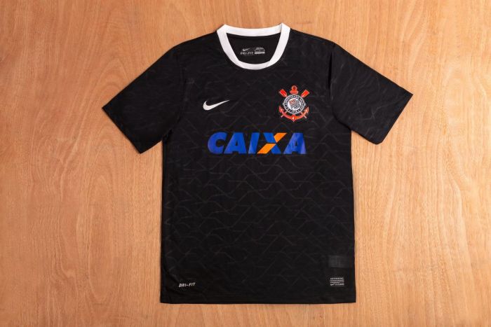 Retro Shirt 2012-2013 Corinthians Away Black Soccer Jersey Vintage Football Shirt