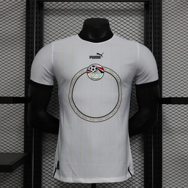 Player Version 2023 Egypt Away White Soccer Jersey Football Shirt