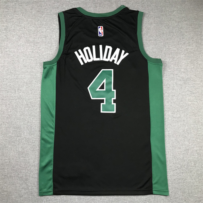Boston Celtics 4 HOLIDAY Black NBA Jersey Basketball Shirt