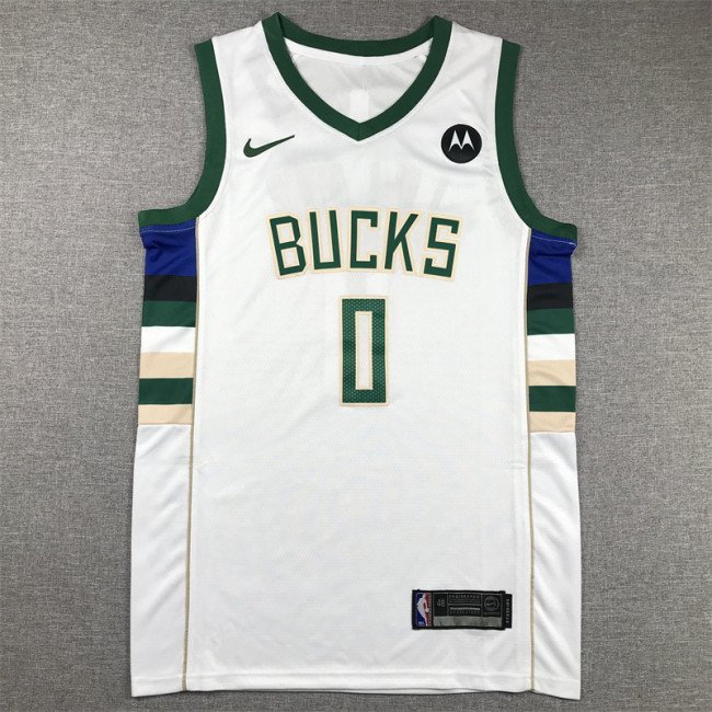 Milwaukee Bucks 0 LILLARD White NBA Shirt Basketball Jersey
