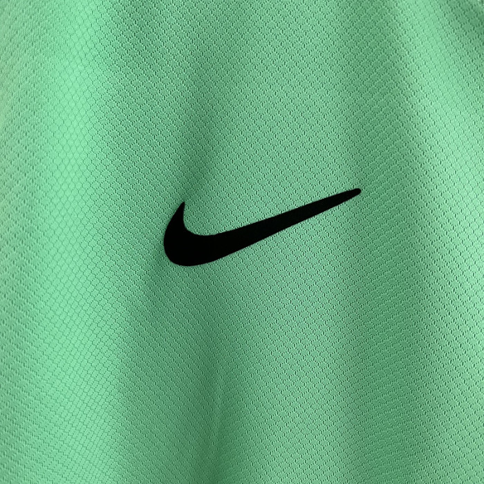 with Sponor Logo Fans Version 2023-2024 Atletico Madrid Third Away Green Soccer Jersey