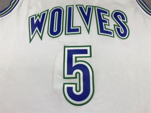 Classics Edition Minnesota Timberwolves 5 EDWARDS White NBA Jersey Basketball Shirt