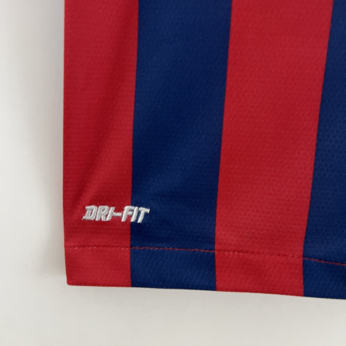 with LFP Patch Retro Jersey 2013-2014 Barcelona Home Soccer Jersey Vintage Football Shirt