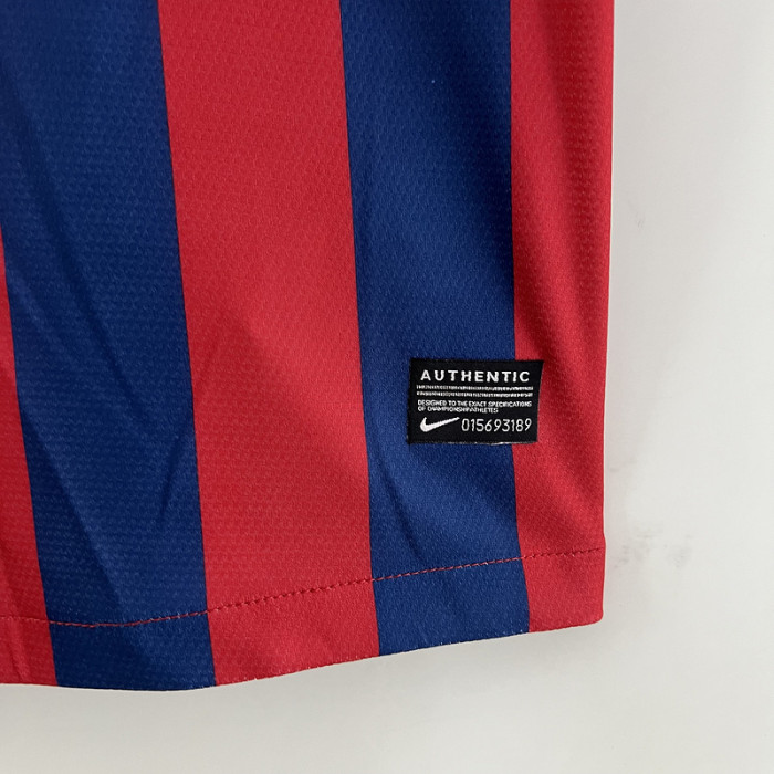 with LFP Patch Retro Jersey 2013-2014 Barcelona Home Soccer Jersey Vintage Football Shirt