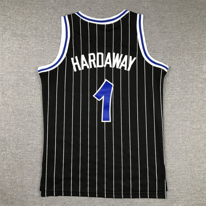 Youth Mitchell&ness 2003-04 Orlando Magic Black Basketball Shirt 1 HARDAWAY Classic NBA Jersey