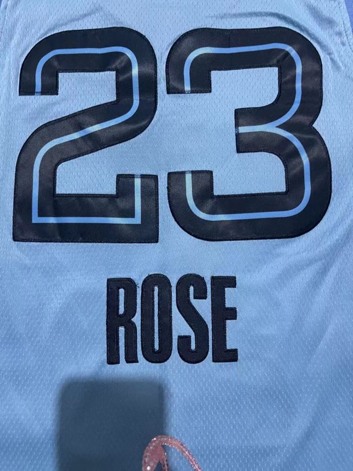 New 2023 Memphis Grizzlies 23 ROSE Blue NBA Jersey Basketball Shirt