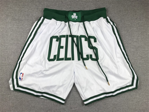 with Pocket 2023 Boston Celtics NBA Shorts White Basketball Shorts