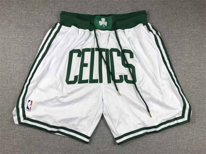 with Pocket 2023 Boston Celtics NBA Shorts White Basketball Shorts