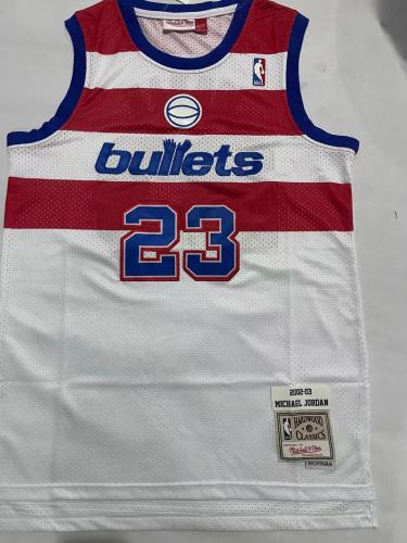 Mitchell&Ness 2002-03 Washington Wizards 23 JORDAN White NBA Jersey Basketball Shirt