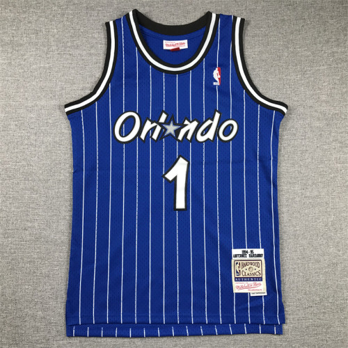 Mitchell&ness 1994-95 Orlando Magic Blue Basketball Shirt 1 HARDAWAY NBA Jersey