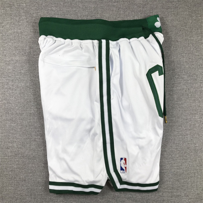 with Pocket 2023 Boston Celtics NBA Shorts White Basketball Shorts