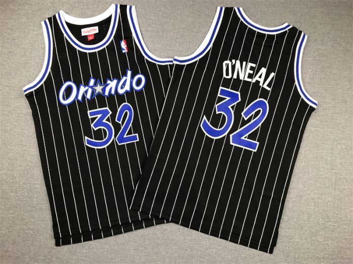 Youth Mitchell&ness 1994-95 Orlando Magic Black Basketball Shirt 1 HARDAWAY NBA Jersey