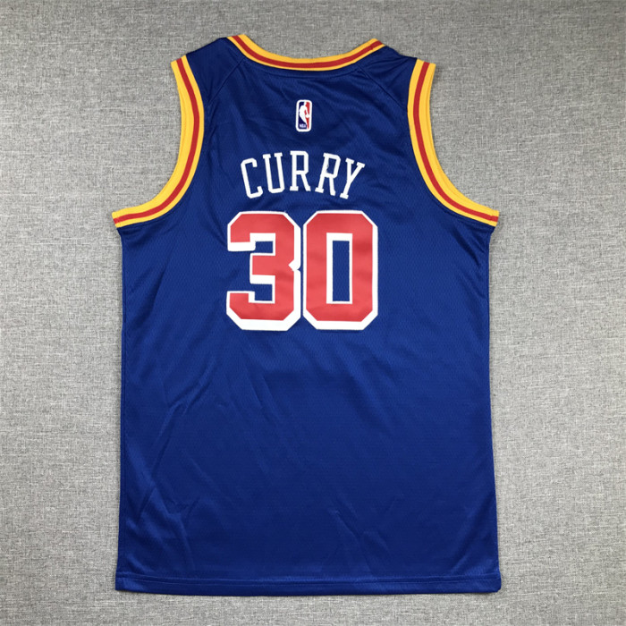 Youth Golden State Warriors 30 CURRY NBA Jersey Blue Kids Basketball Shirt