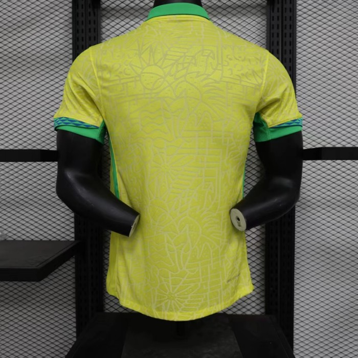 Player Version 2023 Brazil Home Soccer Jersey Brasil Football Shirt