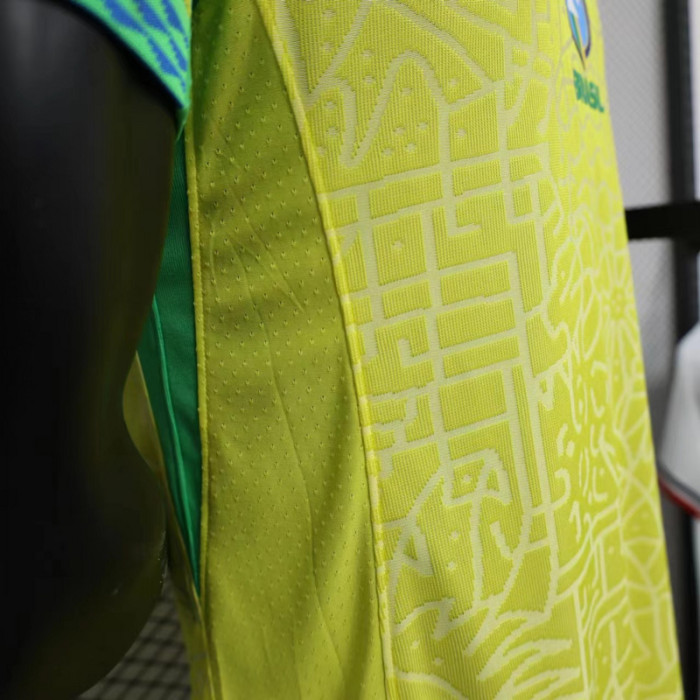 Player Version 2023 Brazil Home Soccer Jersey Brasil Football Shirt