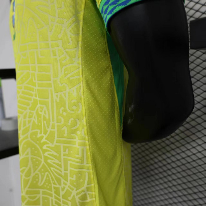 Player Version 2023 Brazil Home Soccer Jersey Brasil Football Shirt