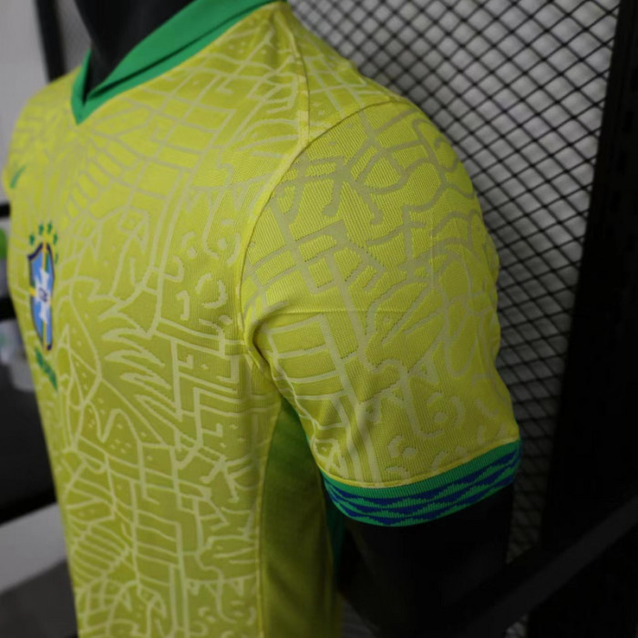 Player Version 2023 Brazil Home Soccer Jersey Brasil Football Shirt