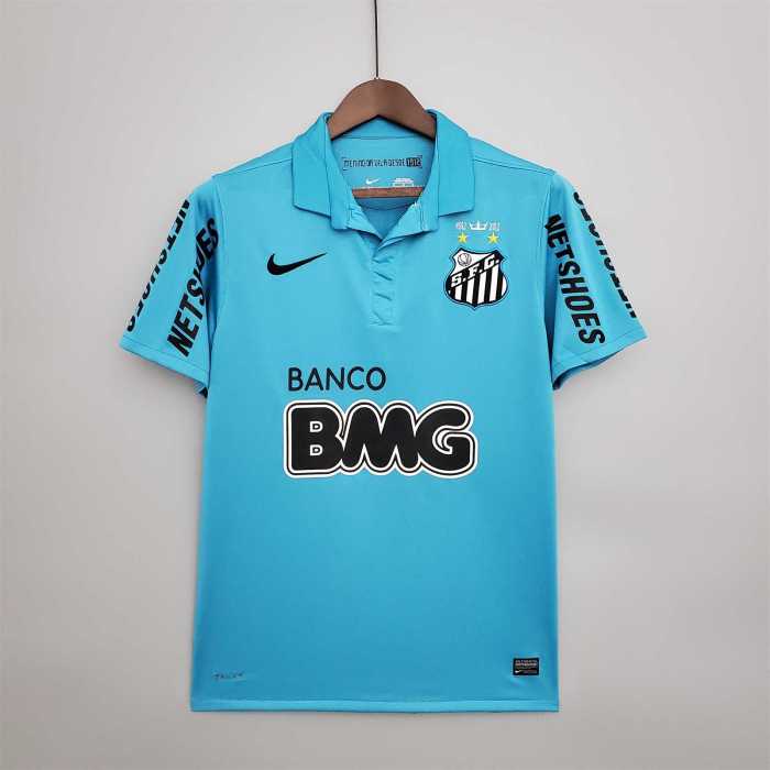 Retro Jersey 2012-2013 Santos NEYMAR JR 11 Away Blue Soccer Jersey Vintage Football Shirt