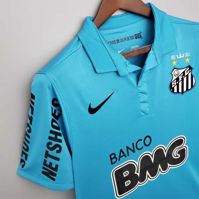 Retro Jersey 2012-2013 Santos NEYMAR JR 11 Away Blue Soccer Jersey Vintage Football Shirt