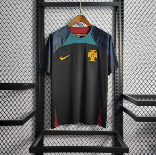 Fans Version 2023 Portugal Black Soccer Training Jersey