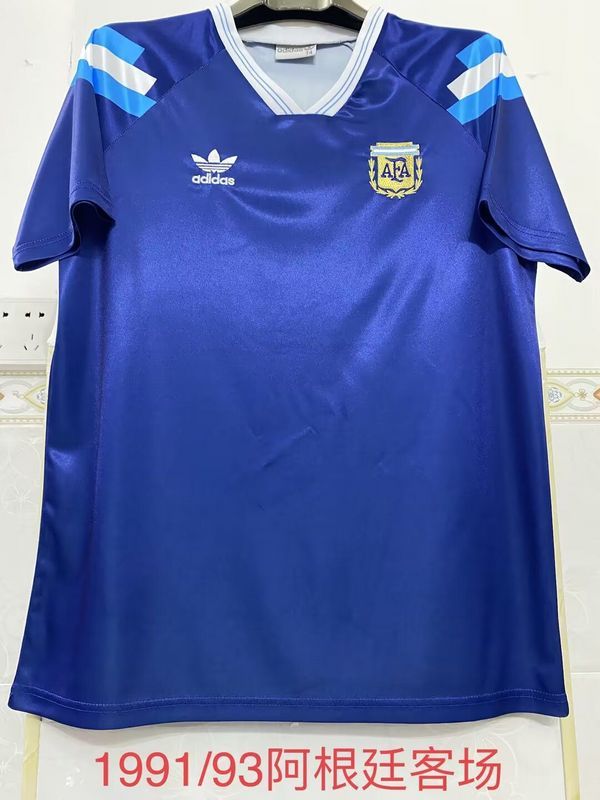 Retro Shirt 1991-1993 Argentina Away Blue Soccer Jersey Vintage Football Shirt