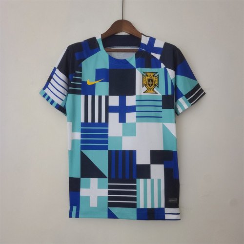 Fans Version 2023 Portugal Blue Soccer Training Jersey